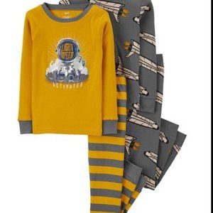 NWT 14 carters 4 pcs light speed astronaut space rockets pajamas boys birthday